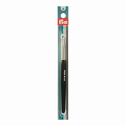 195347 Крючок для вязания Color с мягкой ручкой, алюминий, 6 мм, Prym
