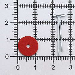 Набор креплений: диск из фибры 12мм (10шт), Т-шплинт 1,6*20мм (5шт)