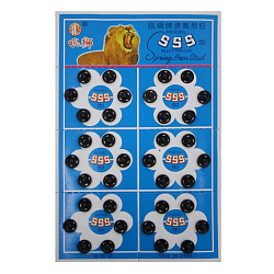 Кнопки пришивные металлические 0300-5100 Кнопка пришивная PBM-00 мет. 7мм, черный (36шт)