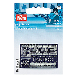 925920 Термоаппликация 'BLUE DANDOO' синий/серый цв. 1шт Prym