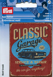 926038 Термоаппликация 'CLASSIC GARAGE' красный/голубой цв. 1шт Prym