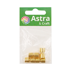 Утяжелитель металлический для плетения шнура, цв. золото, 15*8мм, 4 шт, Astra&Craft