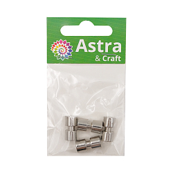Утяжелитель металлический для плетения шнура, цв. никель, 15*8мм, 4 шт, Astra&Craft