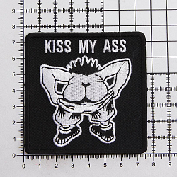 AD1016 Термоаппликация Kiss my ass (поцелуй меня ...), 7,5*7,5 см, Hobby&Pro