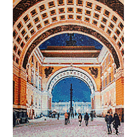 Cr 450138 Алмазная мозаика 'Величественная арка Главного штаба, Санкт-Петербург', 40х50см, Cristyle