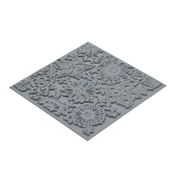 CE95016 Текстура для пластики резиновая 'Бутоны', 9*9 см