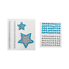 Декоративные наклейки из страз звезды 1065/7735 голубой