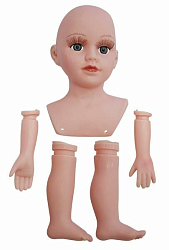 Кукла, набор для изготовления ( голова,2руки,2ноги) (пластм.)
