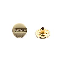 95261 Кнопка 5/12,5 (S-образная) 'CLASSIC' 12,5мм (A) цв.металл, золото BIG