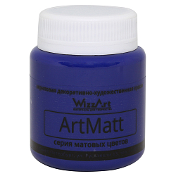 Краска акриловая, матовая ArtMatt, тёмно-синий, 80мл, Wizzart
