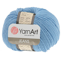 Пряжа YarnArt 'Jeans' 50гр 160м (55% хлопок, 45% полиакрил) (15 голубой)
