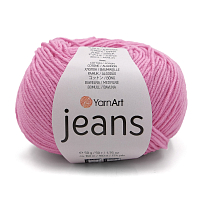 Пряжа YarnArt 'Jeans' 50гр 160м (55% хлопок, 45% полиакрил) (20 розовый)