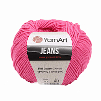 Пряжа YarnArt 'Jeans' 50гр 160м (55% хлопок, 45% полиакрил) (42 яр.розовый)