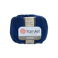 Пряжа YarnArt 'Jeans' 50гр 160м (55% хлопок, 45% полиакрил) (54 темно-синий)