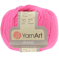 Пряжа YarnArt 'Jeans' 50гр 160м (55% хлопок, 45% полиакрил) (59 малиновый)
