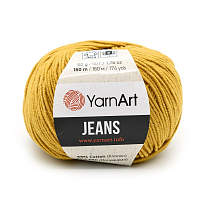Пряжа YarnArt 'Jeans' 50гр 160м (55% хлопок, 45% полиакрил) (84 горчичный)