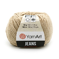 Пряжа YarnArt 'Jeans' 50гр 160м (55% хлопок, 45% полиакрил) (87 нежно-бежевый)