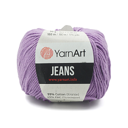 Пряжа YarnArt 'Jeans' 50гр 160м (55% хлопок, 45% полиакрил) (72 сиреневый)