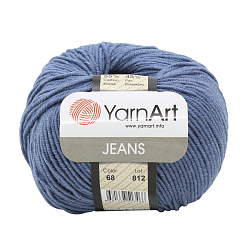Пряжа YarnArt 'Jeans' 50гр 160м (55% хлопок, 45% полиакрил) (68 джинсовый)
