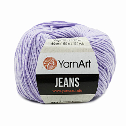 Пряжа YarnArt 'Jeans' 50гр 160м (55% хлопок, 45% полиакрил) (89 лаванда)