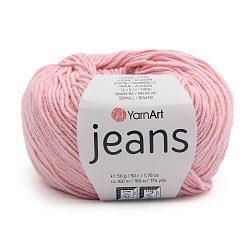 Пряжа YarnArt 'Jeans' 50гр 160м (55% хлопок, 45% полиакрил) (83 пудровый)