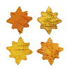 YW195 Декоративные элементы из коры дерева 'Восьмиконечная звезда' , 4см, 30шт/уп желтый