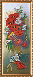 АВ-001 Набор для вышивания бисером 'Абрис Арт' 'Полевые цветы', 17*45 см