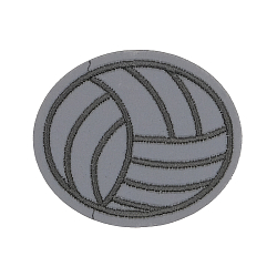 LA423 Термоаппликация светоотражающая 'Волейбольный мяч', 62х51 мм