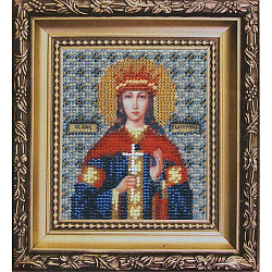 Б-1049 Набор для вышивания бисером 'Чарівна Мить' 'Икона святой мученицы Екатерины', 11*9 см