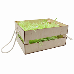 Деревянный ящик для оформления подарка с наполнением №11, 20*25 см