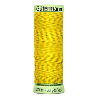 03 Нить Top Stitch 30/30 м для декоративной отстрочки, 100% полиэстер Gutermann 744506 (177 ярко-желтый)