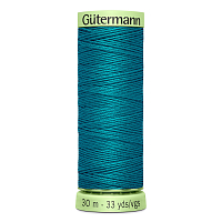 03 Нить Top Stitch 30/30 м для декоративной отстрочки, 100% полиэстер Gutermann 744506 (189 зеленая бирюза)