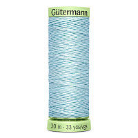 03 Нить Top Stitch 30/30 м для декоративной отстрочки, 100% полиэстер Gutermann 744506 (194 пастельно-голубой)