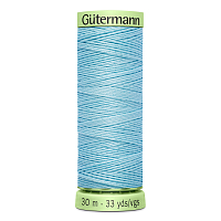 03 Нить Top Stitch 30/30 м для декоративной отстрочки, 100% полиэстер Gutermann 744506 (195 голубой лед)