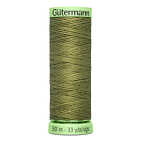 03 Нить Top Stitch 30/30 м для декоративной отстрочки, 100% полиэстер Gutermann 744506 (432 оливково-зеленый)