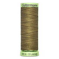 03 Нить Top Stitch 30/30 м для декоративной отстрочки, 100% полиэстер Gutermann 744506 (528 защитно- оливковый)