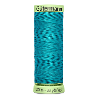 03 Нить Top Stitch 30/30 м для декоративной отстрочки, 100% полиэстер Gutermann 744506 (055 св.зеленая бирюза)