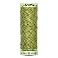 03 Нить Top Stitch 30/30 м для декоративной отстрочки, 100% полиэстер Gutermann 744506 (582 зеленая горчица)