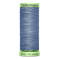 03 Нить Top Stitch 30/30 м для декоративной отстрочки, 100% полиэстер Gutermann 744506 (064 серый джинсовый)