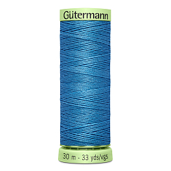 03 Нить Top Stitch 30/30 м для декоративной отстрочки, 100% полиэстер Gutermann 744506 (965 дымчато серо-голубой)
