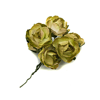 Розы из бумаги, упак./8 шт., SCB (280503 зеленые)