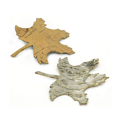 Природные материалы для декора YW211 Декоративные элементы из коры дерева 'Кленовый лист', 8,5*10см, 6шт/уп