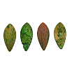 YW209 Декоративные элементы из коры дерева 'Капельки', 5см, 30шт/уп зеленый