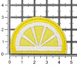 Термоаппликация 'Долька лимона', 3*4.5см, Hobby&Pro