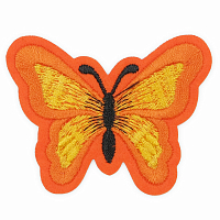 Термоаппликация 'Бабочка', 5.4*7см, Hobby&Pro (оранжевый)
