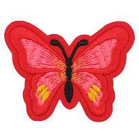 Термоаппликация 'Бабочка', 5.4*7см, Hobby&Pro (красный)