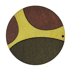 Декоративная деревянная подвеска круг, 59 мм, Astra&Craft