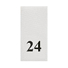 Этикетка-размерник 10*20мм П/Э, 100шт/упак, белый фон/черный шрифт (NWA) 24