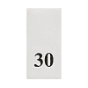 Этикетка-размерник 10*20мм П/Э, 100шт/упак, белый фон/черный шрифт (NWA) 30