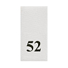 Этикетка-размерник 10*20мм П/Э, 100шт/упак, белый фон/черный шрифт (NWA) 52